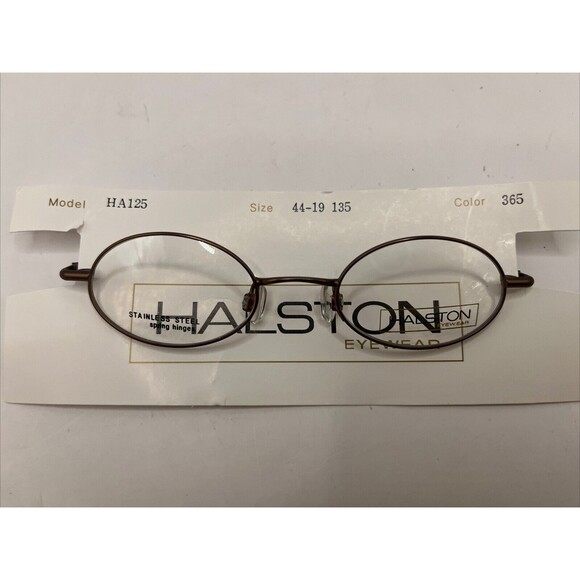 Halston Eyeglasses Eyewear Stainless Steel HA125 365 Demo Lens  44-19-135 - Picture 1 of 7